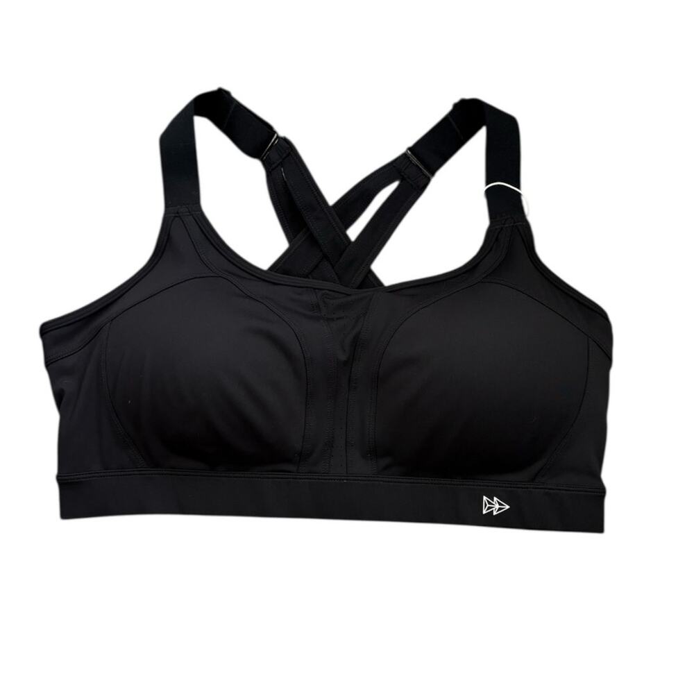 New Yvette Black Sports Bra Plus 3X